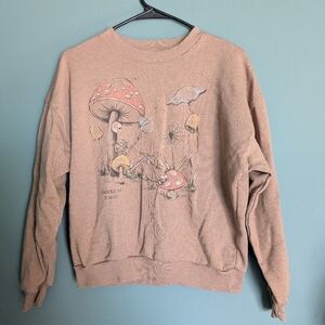 American Eagle Women's Sweatshirt Skelton Mushroom Design - Size Small
